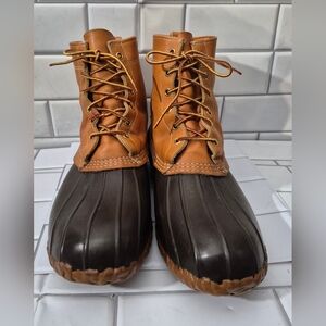 L.L. Bean Duck boots - brown & tan rain and snow Boots